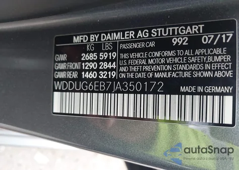 2018 Mercedes-Benz S 450 4Matic z USA, uszkodzony, nr VIN WDDUG6EB7JA350172